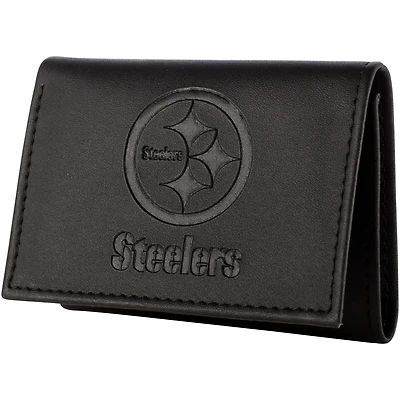 Men's Black Pittsburgh Steelers Hybrid Tri-Fold Wallet