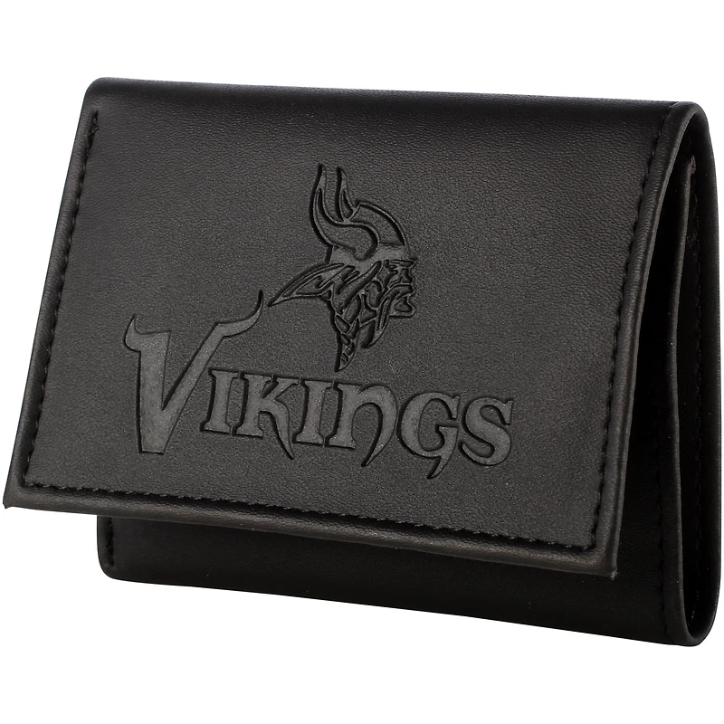 Men's Black Minnesota Vikings Hybrid Tri-Fold Wallet
