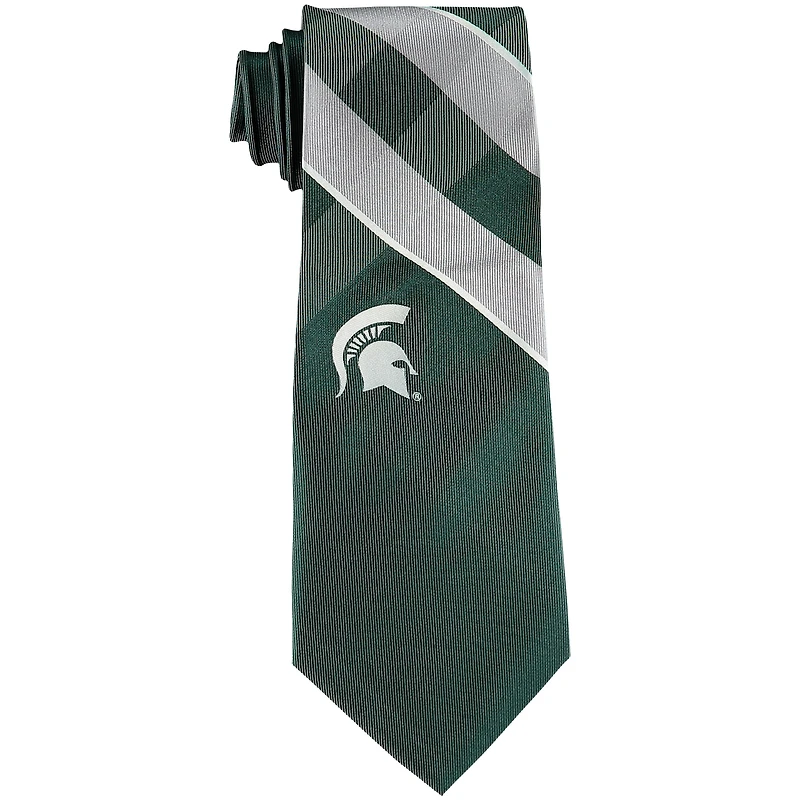 Men's Michigan State Spartans Woven Poly Grid Tie