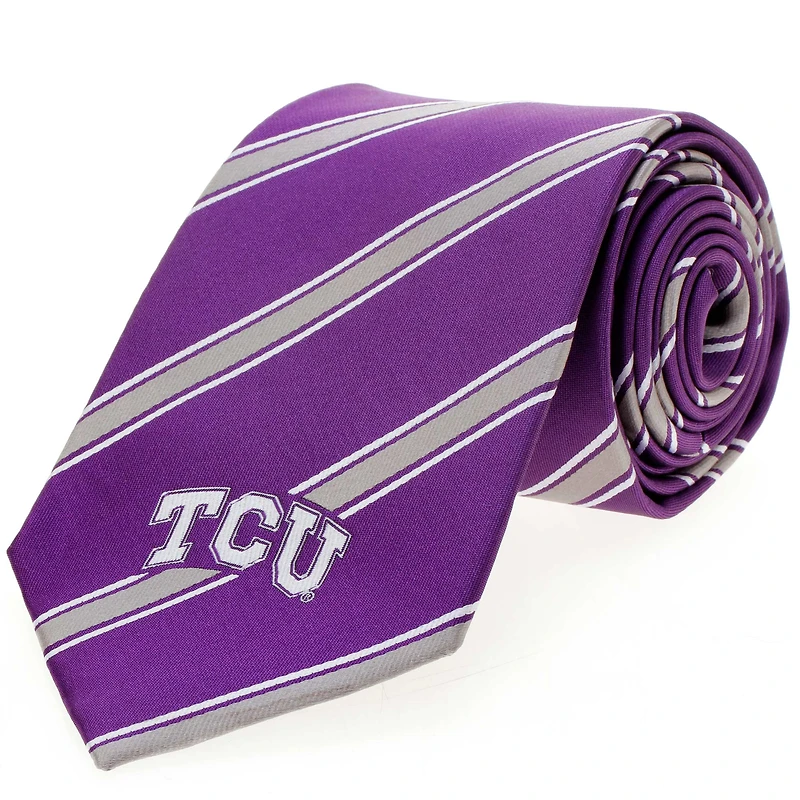 Men's TCU Horned Frogs Woven Poly Striped Tie