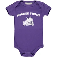 Infant Purple TCU Horned Frogs Arch & Logo Bodysuit