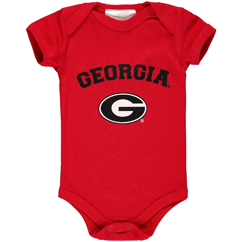Infant Red Georgia Bulldogs Arch & Logo Bodysuit