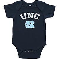 Infant Navy North Carolina Tar Heels Arch & Logo Bodysuit