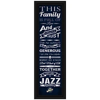 Utah Jazz Crackle Family Cheer Framed Art