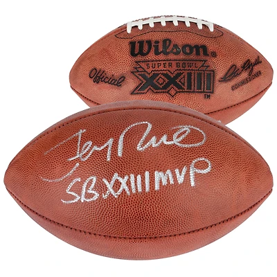 Jerry Rice San Francisco 49ers Autographed Super Bowl XXIII Football with "SB XXIII MVP" Inscription