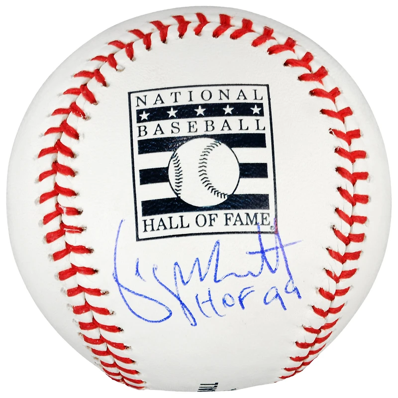 George Brett Kansas City Royals Autographed HOF Logo Baseball with "HOF 99" Inscription