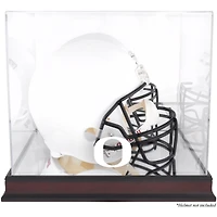 Oregon Ducks Mahogany Base Team Logo Helmet Display Case with Mirrored Back