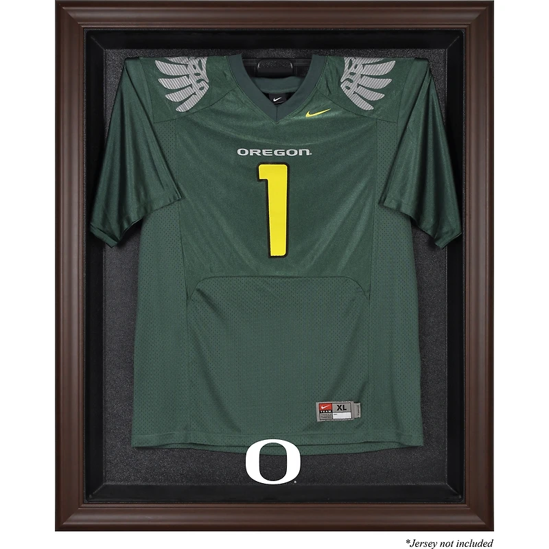 Oregon Ducks Brown Framed Logo Jersey Display Case