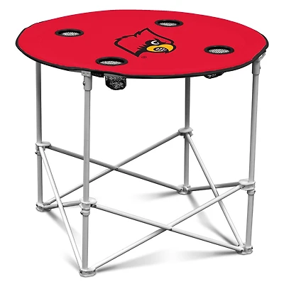 Red Louisville Cardinals Round Table
