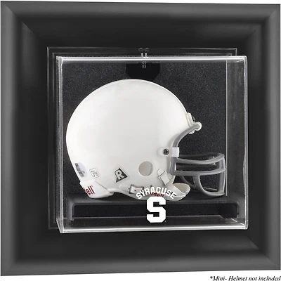 Syracuse Orange Black Framed (2015-Present Logo) Wall-Mountable Mini Helmet Display Case
