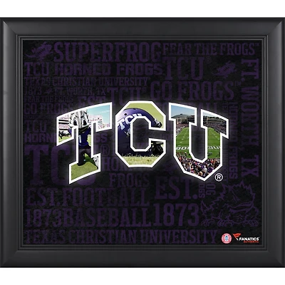TCU Horned Frogs Framed 15'' x 17'' Team Heritage Collage