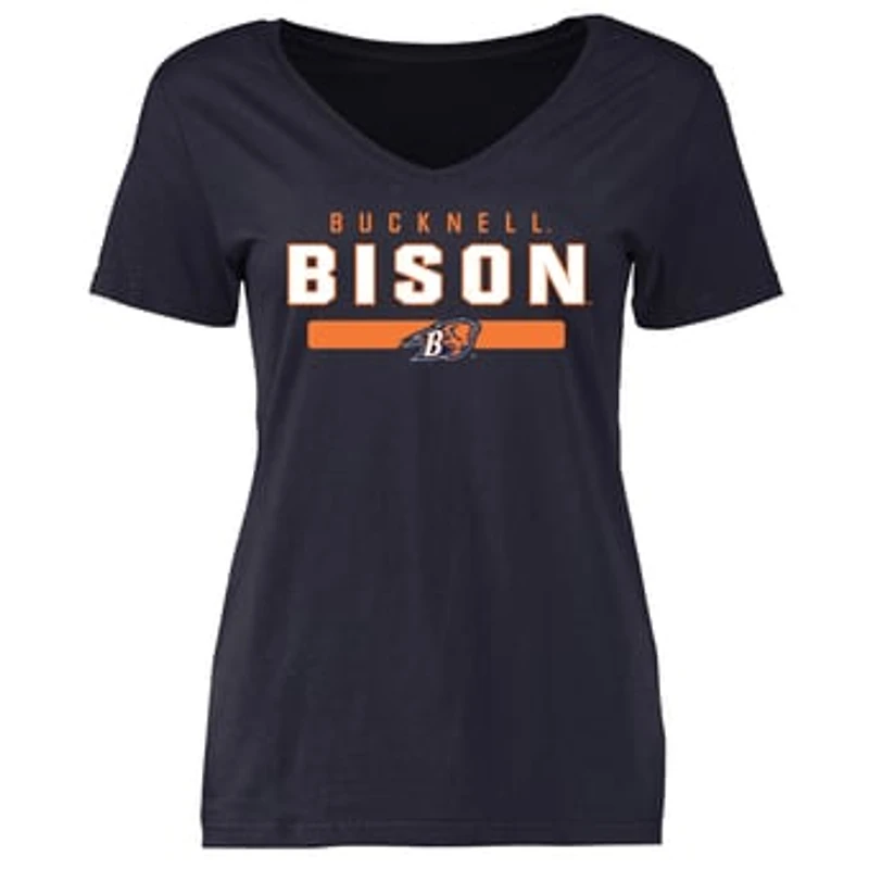 Women's Navy Bucknell Bison Team Strong T-Shirt