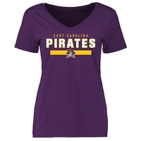 Women's Purple East Carolina Pirates Team Strong T-Shirt