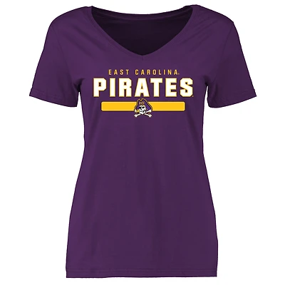 Women's Purple East Carolina Pirates Team Strong T-Shirt