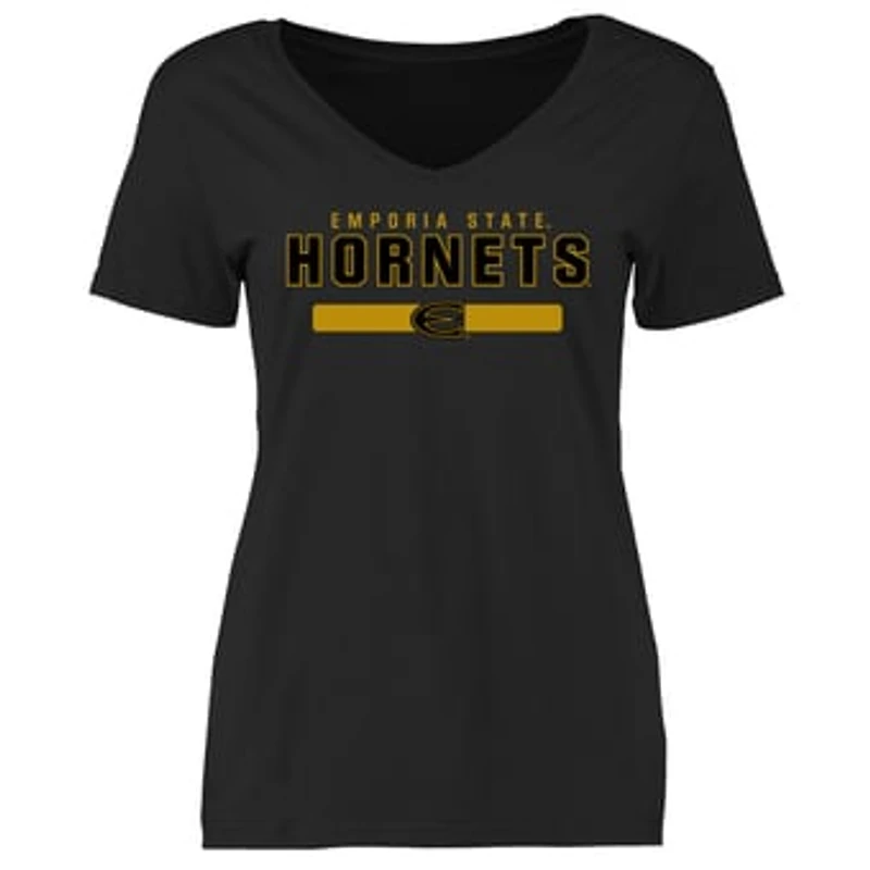 Women's Black Emporia State Hornets Team Strong T-Shirt