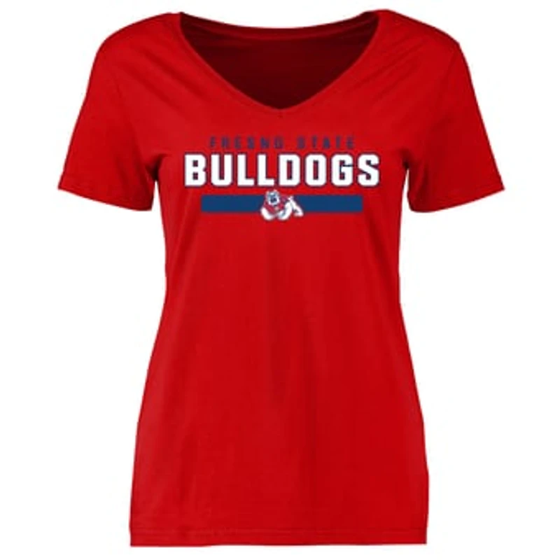 Women's Red Fresno State Bulldogs Team Strong T-Shirt