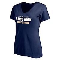 Women's Navy George Washington University Team Strong T-Shirt