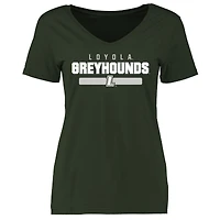 Women's Green Loyola College Maryland Greyhounds Team Strong T-Shirt