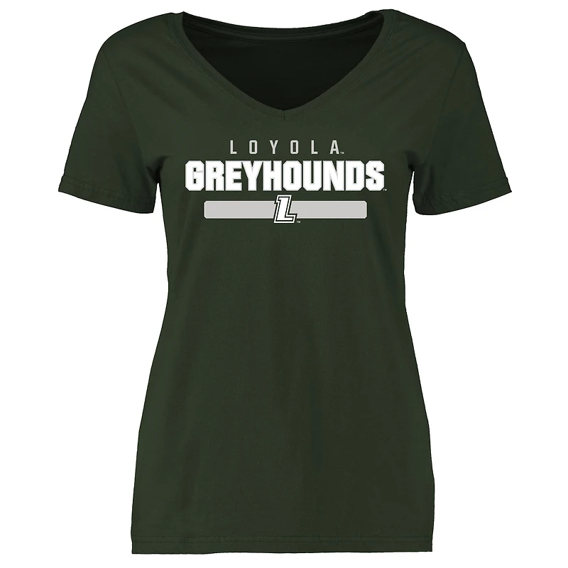 Women's Green Loyola College Maryland Greyhounds Team Strong T-Shirt