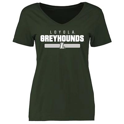 Women's Green Loyola College Maryland Greyhounds Team Strong T-Shirt