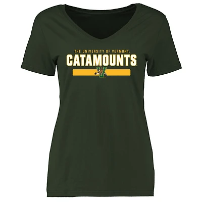 Women's Green Vermont Catamounts Team Strong T-Shirt