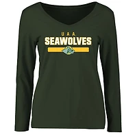 Women's Green Alaska Anchorage Seawolves Team Strong Long Sleeve T-Shirt