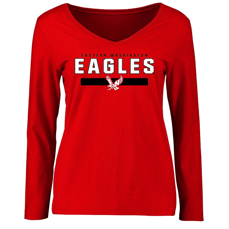 Women's Red Eastern Washington Eagles Team Strong Long Sleeve T-Shirt