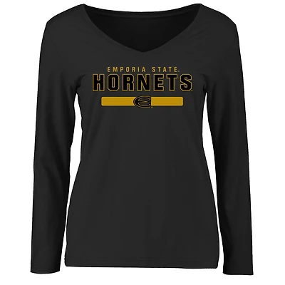 Women's Black Emporia State Hornets Team Strong Long Sleeve T-Shirt