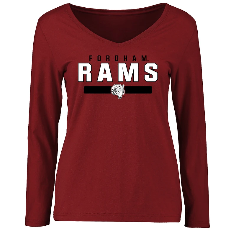 Women's Maroon Fordham Rams Team Strong Long Sleeve T-Shirt