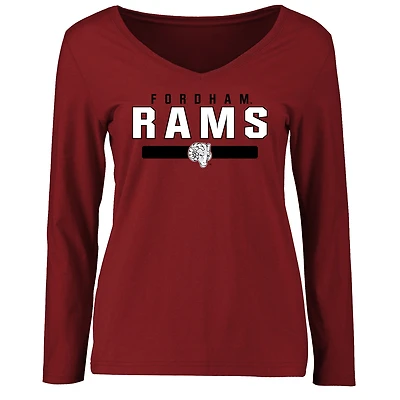 Women's Maroon Fordham Rams Team Strong Long Sleeve T-Shirt