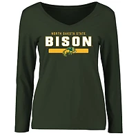 Women's Green NDSU Bison Team Strong Long Sleeve T-Shirt