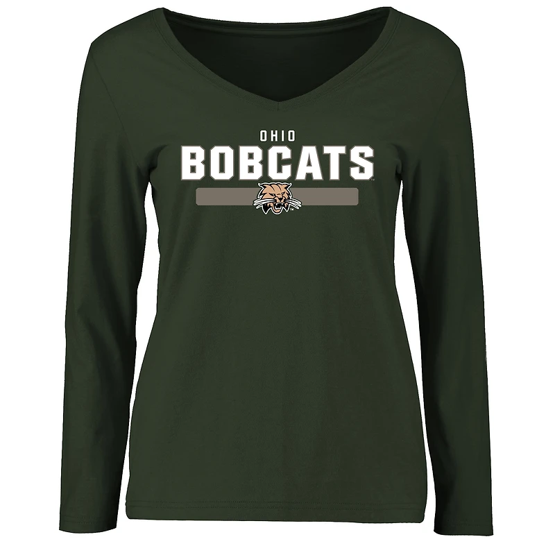 Women's Green Ohio Bobcats Team Strong Long Sleeve T-Shirt
