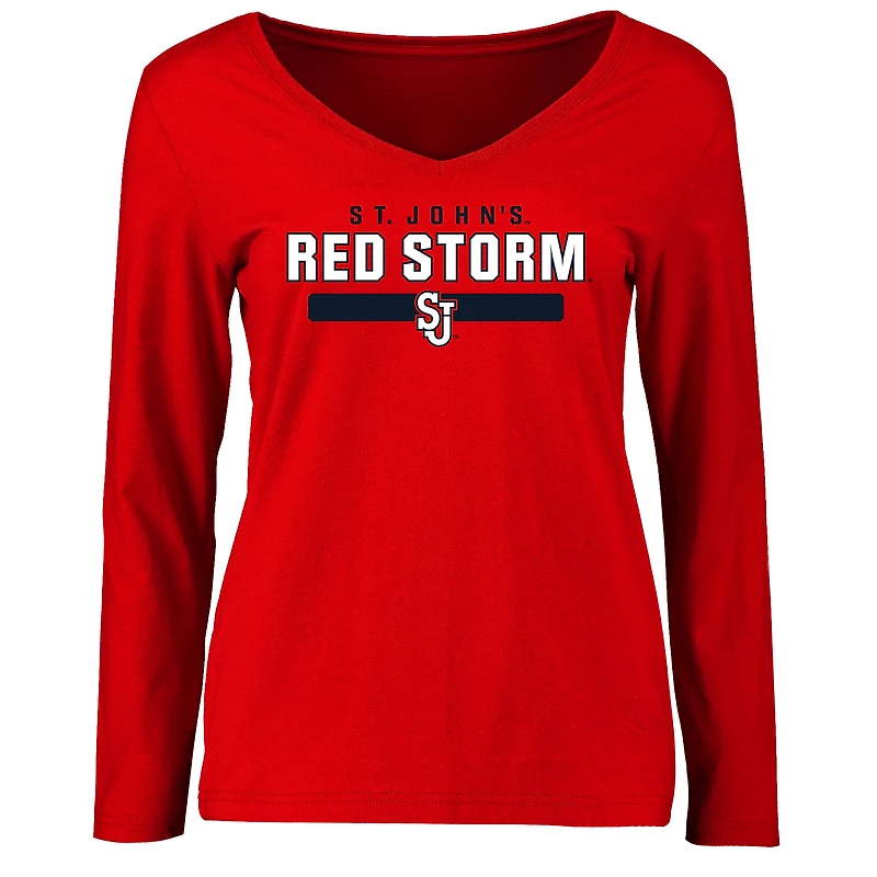 Women's Red St. John's Red Storm Team Strong Long Sleeve T-Shirt
