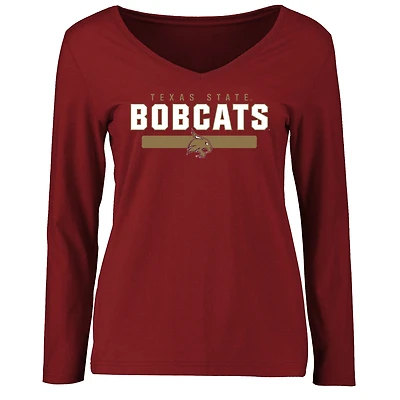 Women's Maroon Texas State Bobcats Team Strong Long Sleeve T-Shirt