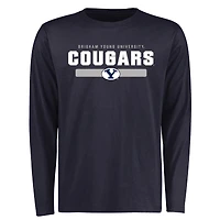 Men's Navy BYU Cougars Team Strong Long Sleeve T-Shirt