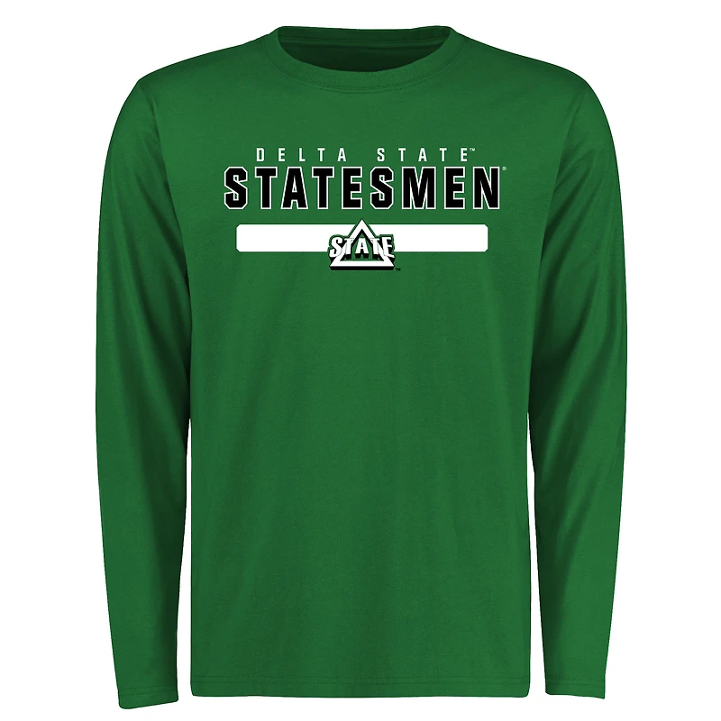 Men's Kelly Green Delta State Statesmen Team Strong Long Sleeve T-Shirt
