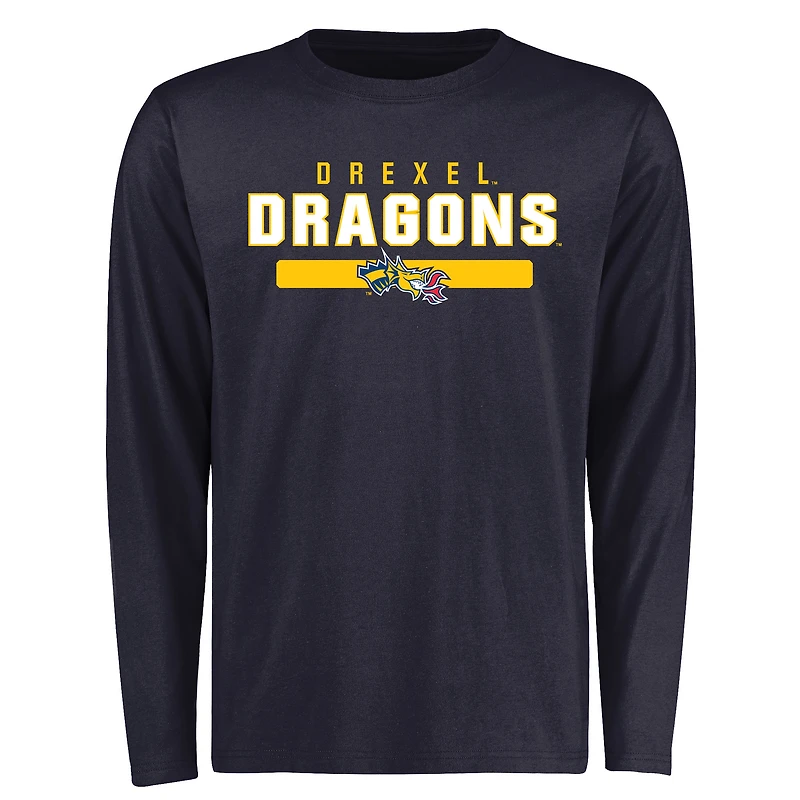 Men's Navy Drexel Dragons Team Strong Long Sleeve T-Shirt