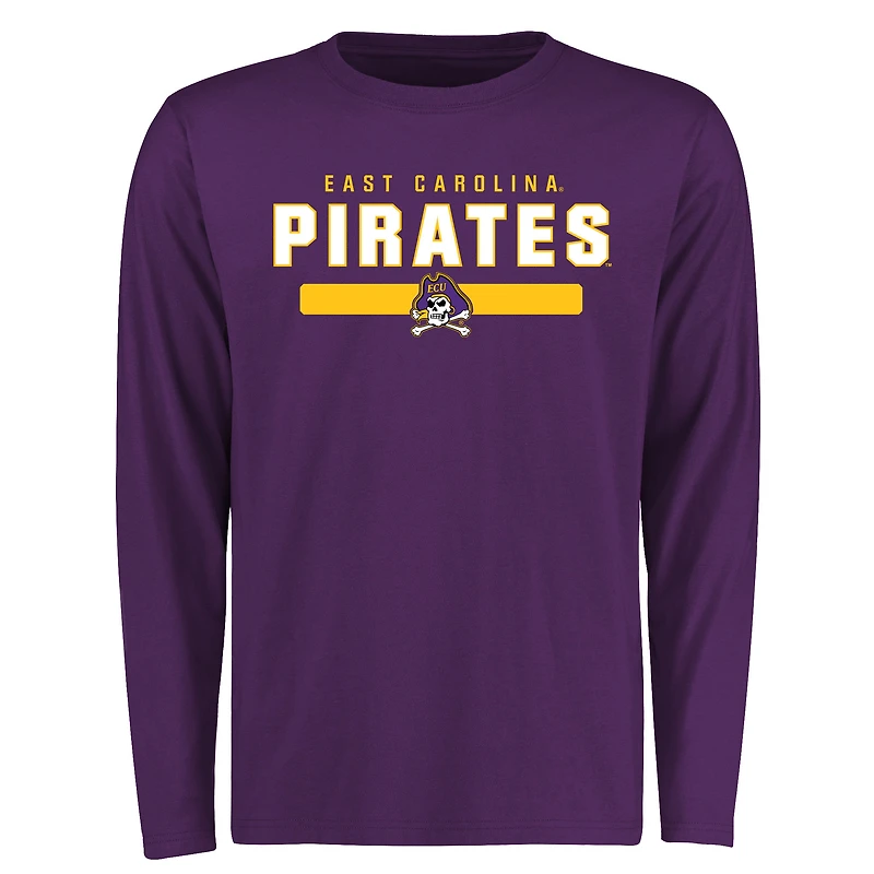 Men's Purple East Carolina Pirates Team Strong Long Sleeve T-Shirt