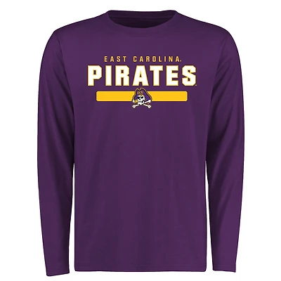 Men's Purple East Carolina Pirates Team Strong Long Sleeve T-Shirt