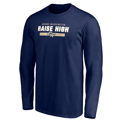 Men's Navy George Washington University Team Strong Long Sleeve T-Shirt