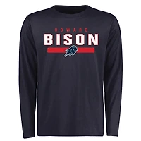 Men's Navy Howard Bison Team Strong Long Sleeve T-Shirt