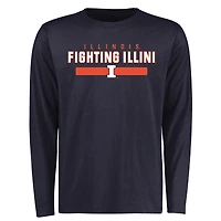 Men's Navy Illinois Fighting Illini Team Strong Long Sleeve T-Shirt