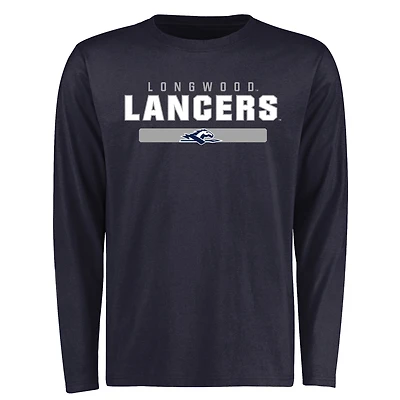 Men's Navy Longwood Lancers Team Strong Long Sleeve T-Shirt