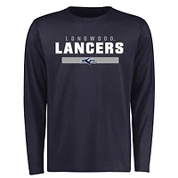 Men's Navy Longwood Lancers Team Strong Long Sleeve T-Shirt