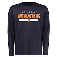 Men's Navy Pepperdine Waves Team Strong Long Sleeve T-Shirt