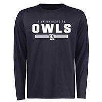Men's Navy Rice Owls Team Strong Long Sleeve T-Shirt