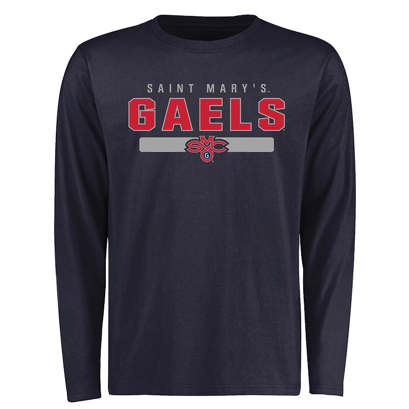 Men's Navy Saint Mary's Gaels Team Strong Long Sleeve T-Shirt