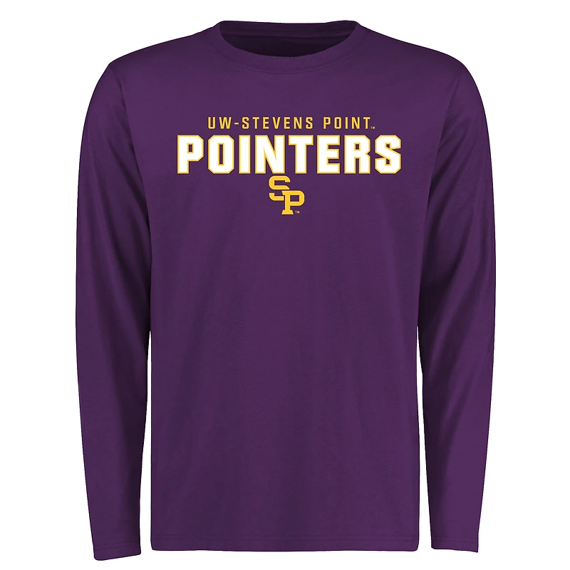 Men's Purple Wisconsin-Stevens Point Pointers Team Strong Long Sleeve T-Shirt