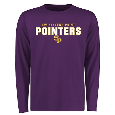 Men's Purple Wisconsin-Stevens Point Pointers Team Strong Long Sleeve T-Shirt