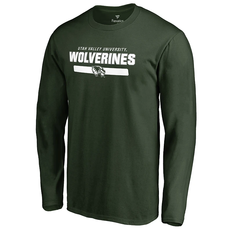 Men's Green Utah Valley Wolverines Team Strong Long Sleeve T-Shirt
